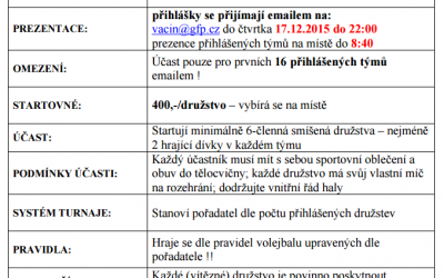 21.&nbsp;ročník Vánočního volejbalu za dveřmi